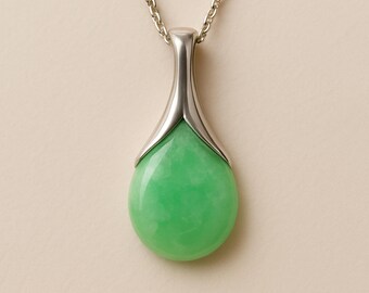 Personalised Sterling Silver Jade Necklace