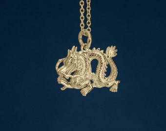 18ct Gold Plated Chinese Dragon Necklace