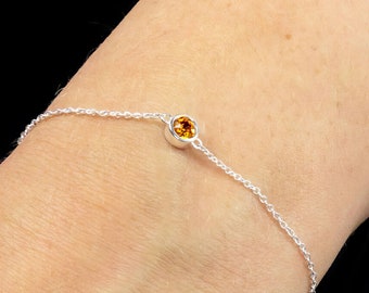 Sterling Silver November Birthstone Bracelet