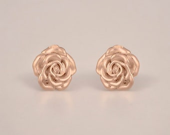 18ct Rose Gold Plated June Birth Flower Stud Earrings