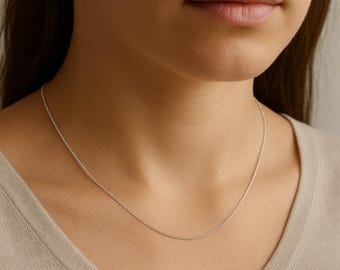 Sterling Silver Extra Light Diamond Cut Curb Chain – 16in to 30in