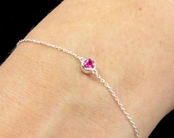 Sterling Silver October Birthstone Bracelet