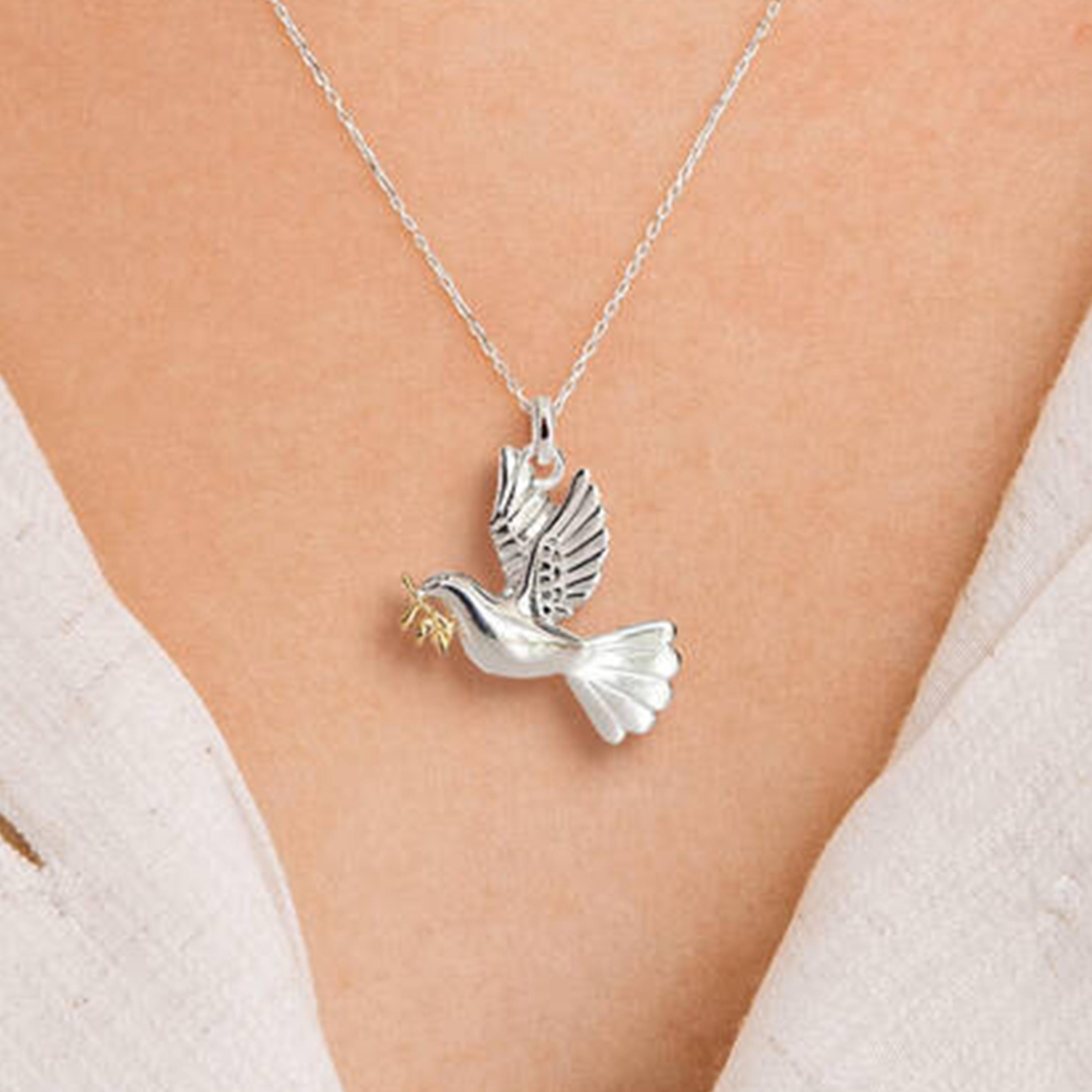Silver dove pendant outlet