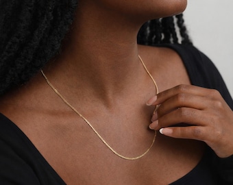 Solid 9ct Gold Heavy Diamond Cut Curb Chain – 16in To 22in