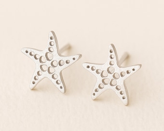 Sterling Silver Starfish Stud Earrings