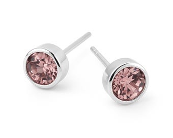 Sterling Silver June Birthstone Stud Earrings – 7mm