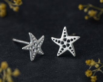 Sterling Silver Starfish Stud Earrings