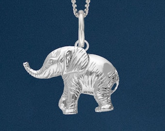 Sterling Silver Baby Elephant Necklace