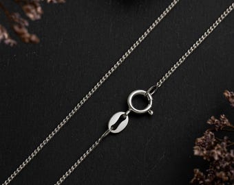 Sterling Silver Light Curb Chain Necklace