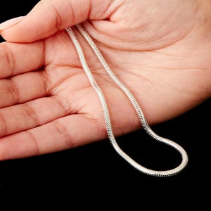 Mens Sterling Silver Medium Snake Chain Necklace