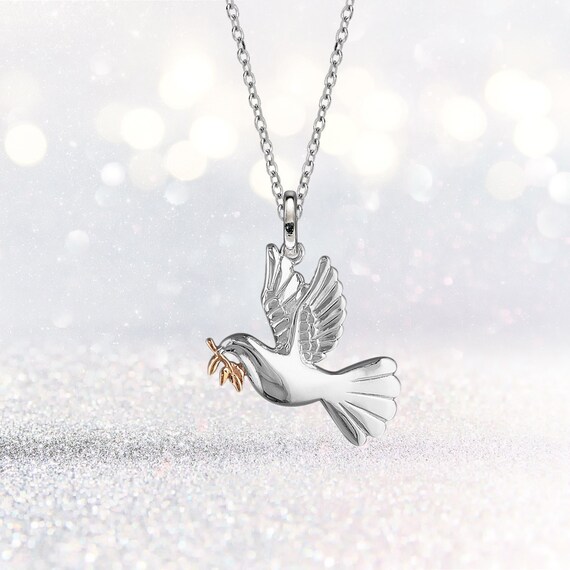 Personalised Sterling Silver Dove 