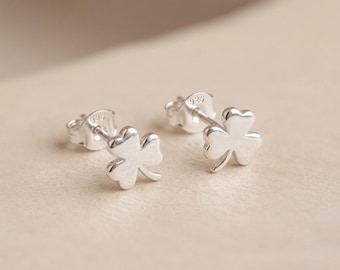 Shamrock Stud Earrings in Sterling Silver