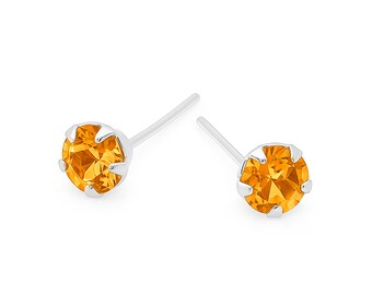 Sterling Silver November Birthstone Micro Stud Earrings – 3mm