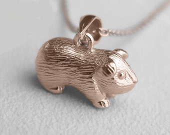 18ct Rose Gold Plated Guinea Pig Necklace