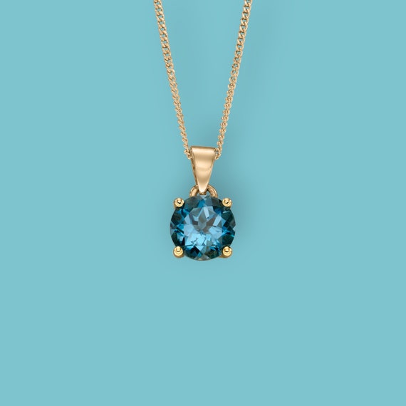 London Blue Topaz Poolside Gold Necklace | Landing Company