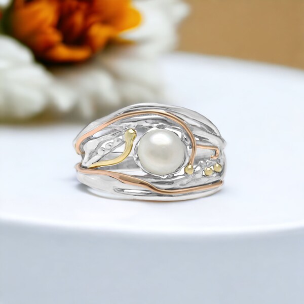 FRESHWATER PEARL SILVER RING