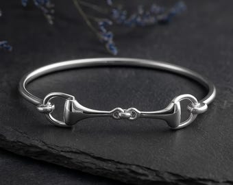 Small Sterling Silver Snaffle Bangle