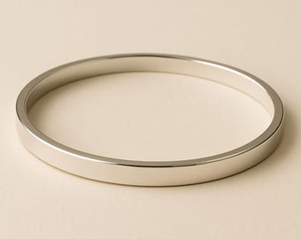 Personalised Heavy Sterling Silver Bangle