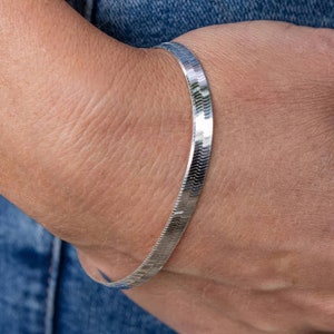 アクセサリー SILVER925 PLAIN HERRINGBONE BRACELET 3mm Herringbone Bracelet, Sterling Silver | Women's