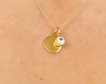 18ct Gold Plated April Birthstone Necklace Set