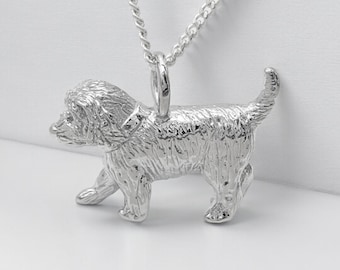 Personalised Sterling Silver Cockapoo Necklace