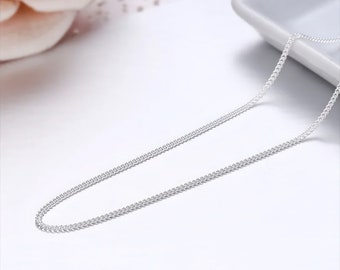 Sterling Silver Light Curb Chain Necklace