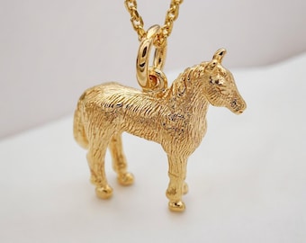 18ct Gold Plated Horse Necklace