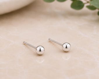 Tiny Sterling Silver 4mm Ball Stud Earrings
