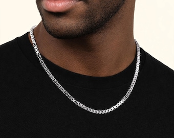 Sterling Silver Heavy Box Chain Necklace