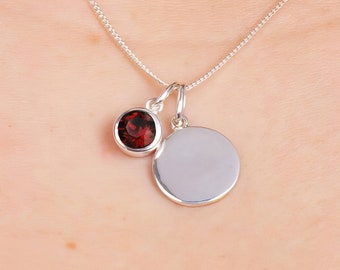 Sterling Silver January Birthstone Necklace Set