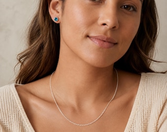 Oval Trace Chain Necklace In Sterling Silver