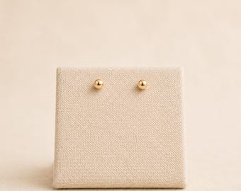 4mm Solid 9ct Gold Ball Stud Earrings