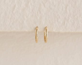 Sleeper Hoop Earrings in Solid 9ct Gold