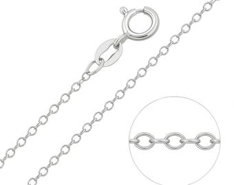 Sterling Silver Medium Belcher Chain Necklace – 16in To 22in