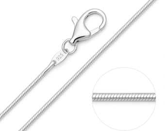 Sterling Silver Light Snake Chain Necklace – 16in to 28in