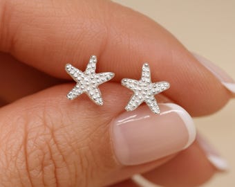 Sterling Silver Starfish Mini Stud Earrings