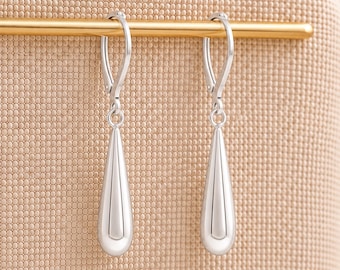 Sterling Silver Teardrop Dangle Earrings