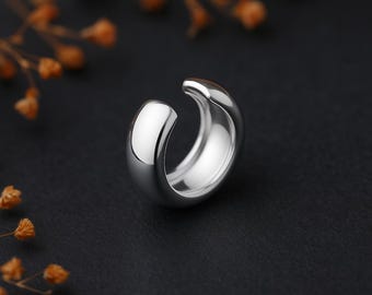 Small Rounded Sterling Silver Ear Cuff