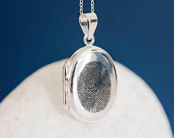 Personalised Sterling Silver Fingerprint Locket