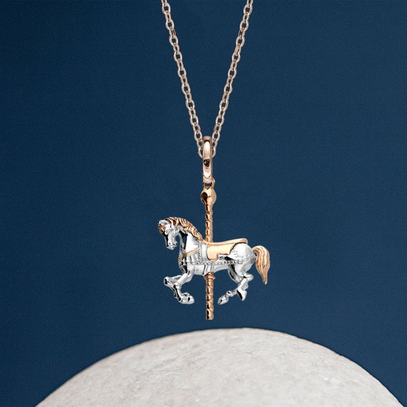 Personalised Rose Gold Moving Carousel 