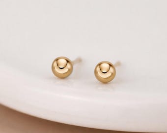 Solid 9ct Gold Micro Ball Stud Earrings – 4mm