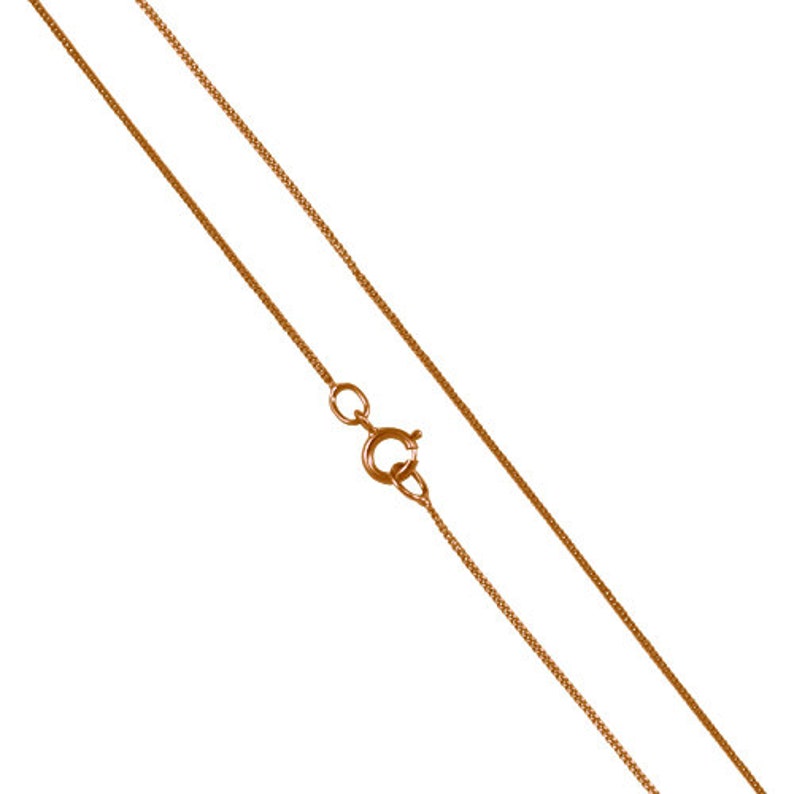 1mm Diamond Cut Curb Chain 16 18 20 inches 9ct Rose Gold