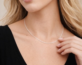 Sterling Silver 2mm Belcher Chain Necklace – 16in To 30in