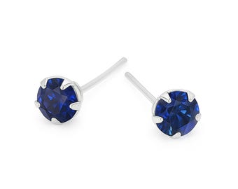 Sterling Silver September Birthstone Micro Stud Earrings – 3mm