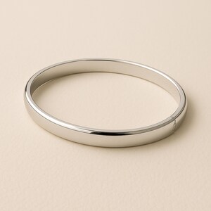 Personalised Sterling Silver Hinged Bangle