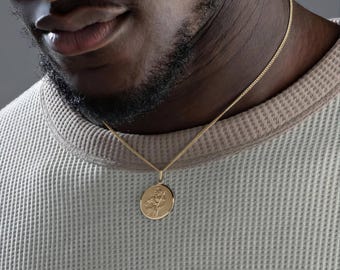 Personalised Gold Plated Sterling Silver St Christopher Necklace