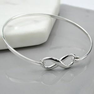 Sterling Silver Infinity Bangle