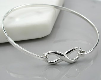 Sterling Silver Infinity Bangle