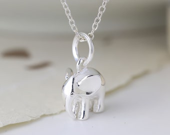 Tiny Sterling Silver Elephant Necklace