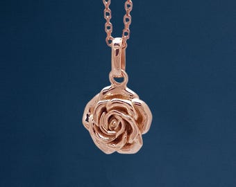 Personalised Rose Gold Plated Sterling Silver June Birth Flower Necklace